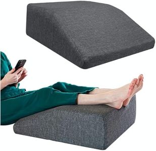 The White Willow Wedge Pillow-Leg Elevator Pillow for Leg Support-Leg Pain Relief Pillow-Leg Wedge Cushion- Leg Pillow for Sleeping-Leg Elevation Pillow for Varicose Veins & Surgery-HR Memory Foam