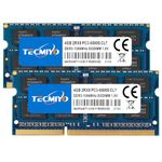 TECMIYO 8GB Kit (2x4GB) DDR3 1066MHz PC3-8500 PC3-8500S Non ECC Unbuffered 1.5V CL7 2RX8 Dual Rank 204 Pin SODIMM Laptop Notebook Computer Memory Ram Module