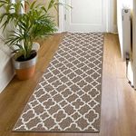 SHACOS Carpet Runner Non Slip Brown 60x180cm Hallway Area Rug Runner Machine Washable Kitchen Mat Doormat Runner Floor Carpet Runner Rug for Hallway Entryway Kitchen Laundry Room