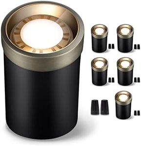 Gardenreet Low Voltage Well Light - Brass Ip65 All Weather Hardwired In-Ground LED Lighting, 12V Directional Fixture, Antique Bronze for Tree Floor Pathway Without PAR36 Bulb
