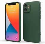 Red Ember Shockproof Case for iPhone 11 6.1-Inch, Ultra Slim Protective Liquid Silicone Matte Finish Phone Case with Soft Anti-Scratch Microfiber Lining (Green)