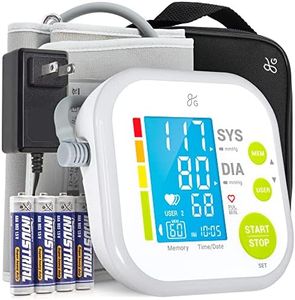 Blood Pressure Monitor by Greater Goods - Complete BP Machine Kit with Wall Adapter and Premium Comfort Cuff