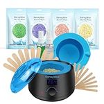 EarayWax Digital Wax Warmer Kit for Hair Removal At Home Waxing kit for Women and women Sensitive Skin Brazilian Facial Hair Body with 4 Formulas Hard Wax Beads Target Different Type of Hair