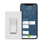 Leviton DW6HD-1BZ Decora Smart Wi-Fi 600W Incandescent/300W LED Dimmer, No Hub Required, Compatible with Alexa, Google Assistant and Nest