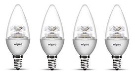 wipro Garnet Base E14 5-Watt LED Bulb (Yellow) -Pack of 4