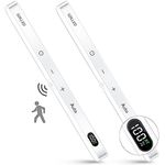 WILLED Under Cabinet Lights Rechargeable, Battery Display, 60 LED Touch Light Bar, Motion Sensor Light Indoor, Battery Operated Closet Light Wireless, Stick on Under Counter Lights for Kitchen(2 Pack)