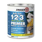 Rust-Oleum 2004 Zinsser Bulls Eye 1-2-3 White Water-Based Interior/Exterior Primer Sealer, 1-Quart