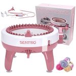 seater SENTRO 40 Needles Knitting Machine, Smart Knitting Machine Kit, DIY Knitting Board Rotating Machines for Adults, Christmas Gifts for Family and Friends (40 Needles)