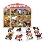 Melissa & Doug Pasture Pals - 12 Collectible Horses With Wooden Barn-Shaped Crate | Toy Horses, Horse Figures For Kids Ages 3+