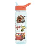 Disney Cars 600ml Kids Water Bottles with Straw by Polar Gear - Back to School Supplies Boys Water Bottle - Lightning Mcqueen Water Bottle for Kids - Official Pixar Cars Merchandise