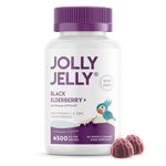 Black Elderberry Extract Gummies 4500mg - Immune Support Wild European Sambucus Extract 30:1- Tapioca Based - Non-GMO - 60 Vegan Gummies.