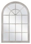 MCS Countryside Arched Windowpane Wall Mirror 30 x 44 in