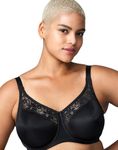 Wonderbra Womens Firm-Support Seamless Cup Underwire Bra, Black, 34DD US