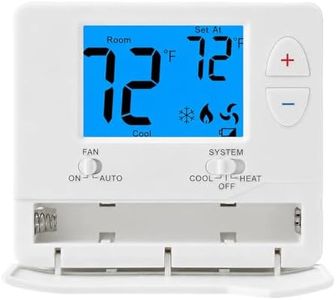 FrigeSwift Non-Programmable Thermostats 1 Heat 1 Cool Mode °C/°F Switchable | For Home Conventional Single-Stage Heating Cooling Systems and Easy Installation