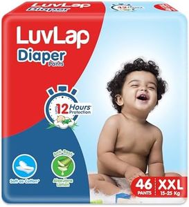 LuvLap Diaper Pants XXL, 15-25kg, 46 Count, Baby Diaper Pants, with Aloe Vera Lotion for Rash Protection, upto 12 Hour protection