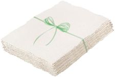 50 Sheets Watercolor Paper 8.5 x 11inch, 160 GSM Deckled Edge Paper Rough/Textured Handmade Paper for Wedding Invitations, Cards, Crafts