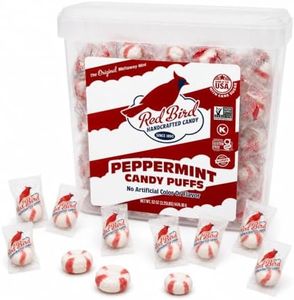 Red Bird Soft Peppermint Candy Mint Puffs, No Red Dye, 52 oz tub