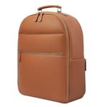 Divvia Camera Backpack Classic Leather 25L with 16 inch Laptop Compartment, Professional Camera Bag for Photographers for DSLR DBB1-25L-Brown, Brown, Minimalist
