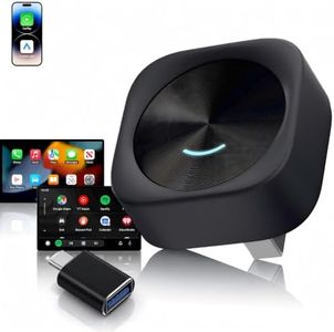 iGENJUN Wireless CarPlay & Android Auto Adapter, Convert Wired to Wireless, Fast Auto Reconnect, Plug & Play for Factory Wired CarPlay Vehicles, Compatible with Most Cars 2016+, Black