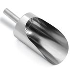 THW® Medium Stainless Steel Flour Scoop, Grain Scoop, Candy Scoop, Spice Scoop (for Commercial Use)- Close Type