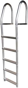 Dock Edge + ECO Weld Free Fixed Dock Ladder, 5 Steps, Aluminum
