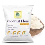 iFarmerscart Coconut Flour | Paleo Keto Flour | Protein & Fiber Rich | Grade A Tall Trees Coconuts | Gluten-Free Low Carb Baking Atta By Coconut Farmers Society - 500 Gm