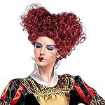 Adult New Royal Queen Wig Wine Red 