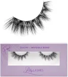 Lilly Lashes Sheer Band, False Eyelashes w/Invisible Band Lashes, Mink Lashes + Volume, 3D Faux Mink Eyelashes, Clear Band Lashes, Reusable Eyelashes 20x, Lash Glue not Included, 15mm (Sultry)