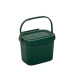 Addis 518250 Everyday Kitchen Food Waste Compost Caddy Bin, 4.5 Litre, Dark Green