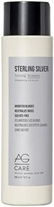 AG Care Sterling Silver Purple Toning Shampoo - Vegan Grey and Blonde Shampoo to Remove Brassiness and Yellow Tones, 10 Fl Oz