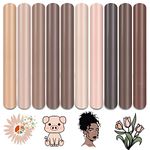 Tintnut Skin Tone HTV Heat Transfer Vinyl - 10 Sheets Heat Transfer Vinyl Bundle 10x12 Inch Cream Barely Beige HTV Iron on Vinyl Brown HTV Vinyl for T-Shirts Competible with Cricut Silhouette Cameo