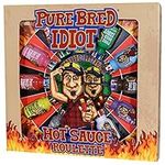 Pure Bred Idiot - Hot Sauce Roulette Game - 12 - 0.75 Ounce Bottles Hot Sauce Gift Set - Perfect Premium Gourmet Gag Gifts for Men - Spicy Challenge Hot Sauce Sampler