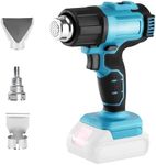 Cordless Heat Gun, Hot Air Gun Compatible for Makita 18V Battery, 4 Nozzle, 2 Temperature Setting 300°C/550°C Heat Gun for Shrink Tubing, Crafts, Resin & Decorating (No Battery)