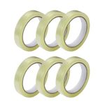 GTSE 6 Pack of Cellotape, 24mm x 66m per roll, Gift Wrap Clear Tape for Christmas and Birthdays, Crafts, Packaging Sellotape, Parcel Tape, Compatible with Dispensers - 6 Rolls