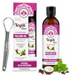 Coconut & Mint Oil Pulling Oil for Oral Care, 8 Fl Oz | Ayurvedic Inspired Formula with Peppermint, Clove & Tea Tree Oils | Fluoride Free, Alcohol Free | Daily Swish Oral Hygiene Oil