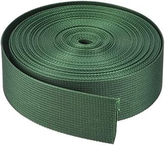 MECCANIXITY Flat Nylon Webbing Strap 1.5 Inch 10 Yards Dark Green for Backpack Luggage-rack