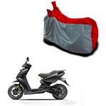 EGAL- Bike Body Cover Compatible for Ather 450x Electric Waterproof Dustproof/Indoor/Outdoor and Parking with All Varients Full Body Protection (Colour- Gray_Red)