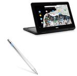 BoxWave Stylus Pen Compatible with Dell Chromebook 11 2-in-1 3100 (P30T) - AccuPoint Active Stylus, Electronic Stylus with Ultra Fine Tip for Dell Chromebook 11 2-in-1 3100 (P30T) - Metallic Silver