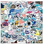 100Pcs Cute Shark Stickers Vinyl Wa