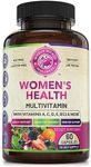 Womens Daily Multivitamin Multimineral Supplement for Energy, Mood, Focus, Hair, Skin & Nails. Made for Women with 30+ Nutrients, Fruit & Energy Blend. Womens Vitamins 60 Capsules