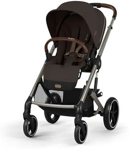 CYBEX Gold Kinderwagen Balios S Lux, Ergonomische Liegeposition, Einhand-Gurtsystem, Ab Geburt bis 22 kg (ca. 4 Jahre), Chocolate Brown