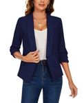 MINTLIMIT Women's Suits & Blazers Hook Closure Outerwear Open Front Office Jacket Casual (Navy S)