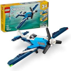 LEGO Creator 3in1 Aircraft: Race Plane Toy for 7+ Year Old Boys & Girls, Construction Kit Rebuilds into a Kids Toy Jet or Helicopter Model, Airplane Vehicle Building Set 31160