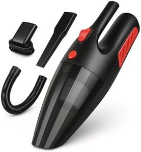 WOOMZY Handheld Portable Car Vacuum Cleaner 2 in 1 High Suction 2X High Power Wet & Dry Multipurpose 12V Power Corded Mini Car Vacuum Cleaner Traveling Car Engineered Wood Tiered Shelf (Black-)