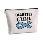 SYIJIMSJKT Diabetic Supplies Diabetic Supply Bag Diabetic Emergency Kit Diabetes Crap Funny Travel Cosmetic Bag for Women Grandma Mom Aunt Sister for Birthday Christmas Gifts