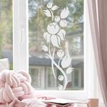 Window Sticker no.352 Bud - Glass Window Film Self-adhesive | Frosted Glass Film 5 Colours Window Film Adhesive Film Privacy Frosted Glass Bathroom Colour: Offshore Blue; Dimensions: 366cm x 122cm