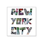 CafePress New York City Street Art Sticker Square Bumper Sticker, 3"x3" (Small) or 5"x5" (Large)