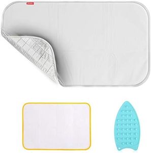 Ironing Blanket Ironing Mat,Second Generation Upgraded Thick Portable Travel Ironing Pad,Isolate Heat Pad Cover for Washer,Dryer,Table Top,Countertop,Ironing Board for Small Space-19 x 33 inch