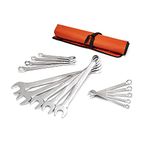 Crescent 14 Piece 12 Point SAE Combination Wrench Set with Tool Roll - CCWS4-05