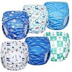 MooMoo Baby Waterproof Training Pants Training Underwear 6 Packs Absorbent Toddler Training Underpants for Potty Boys 3T Blue